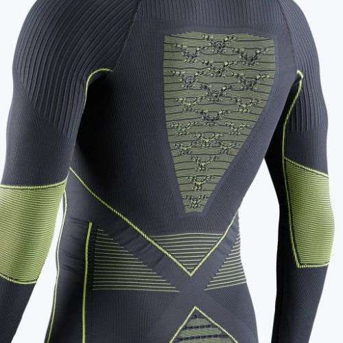 Men's thermal active sweatshirt X-Bionic Energy Accumulator 4.0 charcoal/yellow