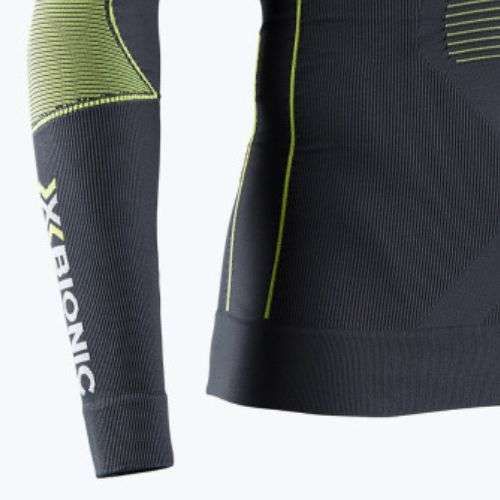 Men's thermal active sweatshirt X-Bionic Energy Accumulator 4.0 charcoal/yellow