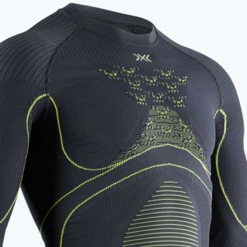 Men's thermal active sweatshirt X-Bionic Energy Accumulator 4.0 charcoal/yellow