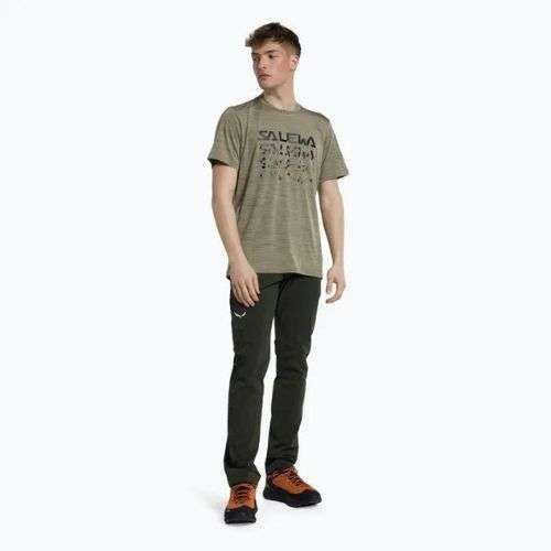 Salewa men's trekking shirt Puez Hybrid 2 Dry brown 00-0000027397