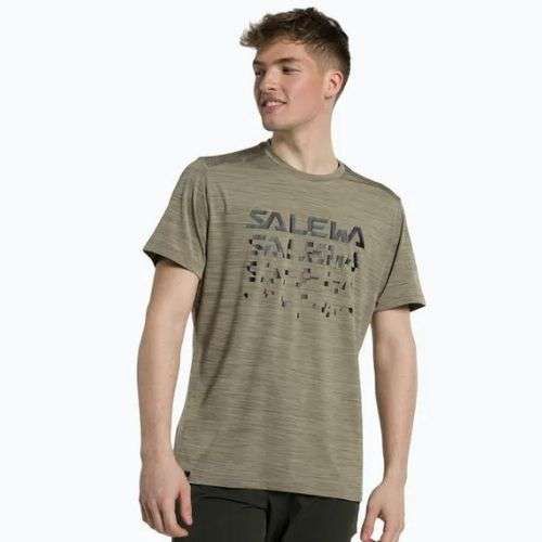 Salewa men's trekking shirt Puez Hybrid 2 Dry brown 00-0000027397