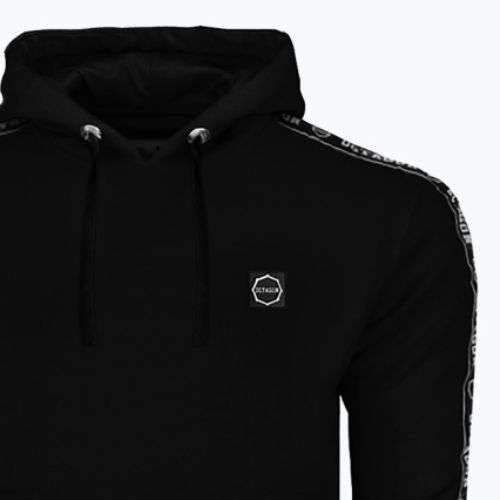 Men's Octagon Stripe hoodie black