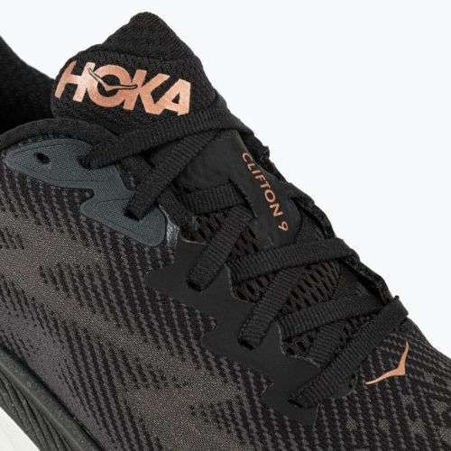Women's running shoes HOKA Clifton 9 black 1127896-BCPPR