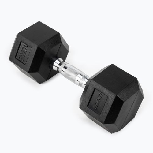 XTREXO Hex HXD100 rubberised dumbbell 10 kg