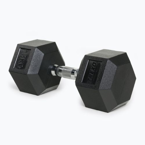 XTREXO Hex HXD150 rubberised dumbbell 15 kg