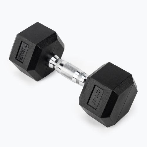 XTREXO Hex HXD75 rubberised dumbbell 7.5 kg
