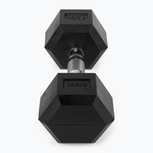 XTREXO Hex HXD75 rubberised dumbbell 7.5 kg