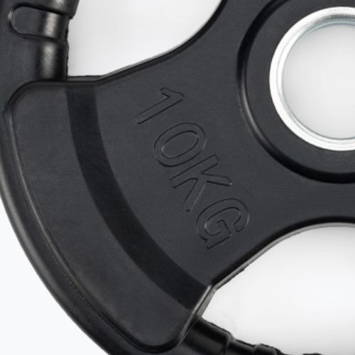 XTREXO black rubberised cast iron weight RW10 10 kg