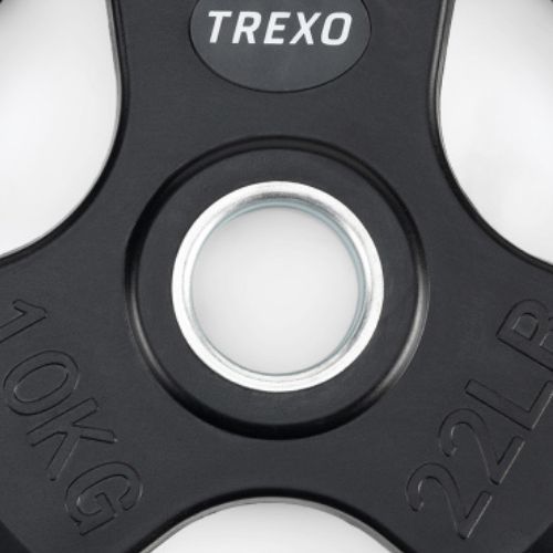 XTREXO black rubberised cast iron weight RW10 10 kg