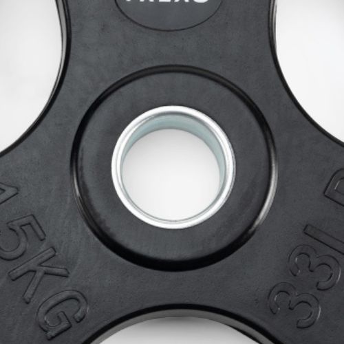 XTREXO black rubberised cast iron weight RW15 15 kg