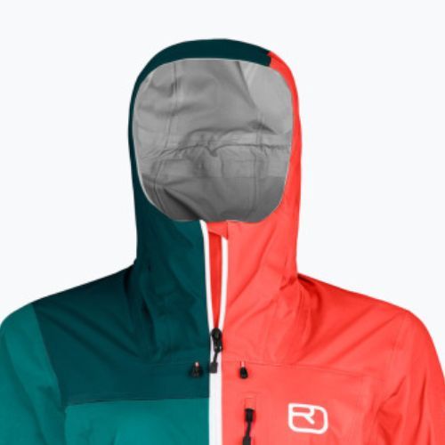Women's ORTOVOX 3L Ortler rain jacket green 70616