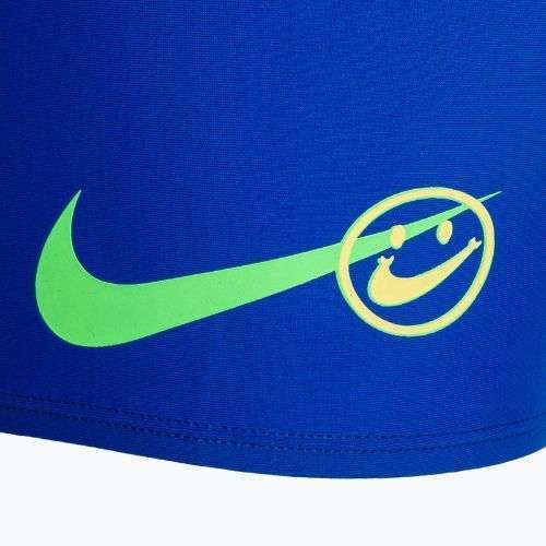 Nike Multi Logo Square Leg children's swim boxers blue NESSD042-494