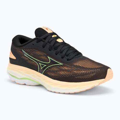 Women's running shoes Mizuno Wave Ultima 15 black/mizuno neo lime/apricot ice