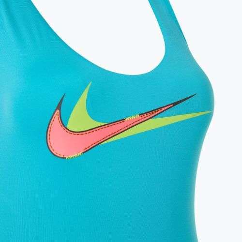 Women's one-piece swimsuit Nike Multi Logo Crossback dusty cactus