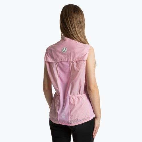 Women's cycling waistcoat ATTABO Cahayo Vest Windproof pink