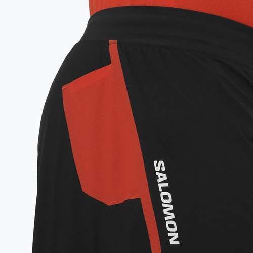 Men's running shorts Salomon S/Lab Speed Spl 3" deep black / fiery red