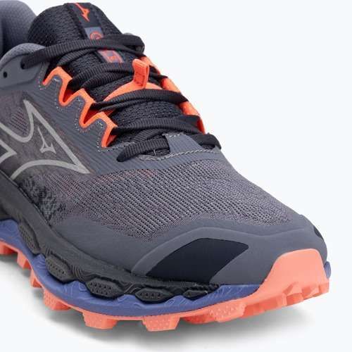 Women's running shoes Mizuno Wave Mujin 11 blue granite/silver/striking coral