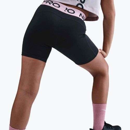 Children's shorts Nike Pro Dri-Fit 5" black/med soft pink/white