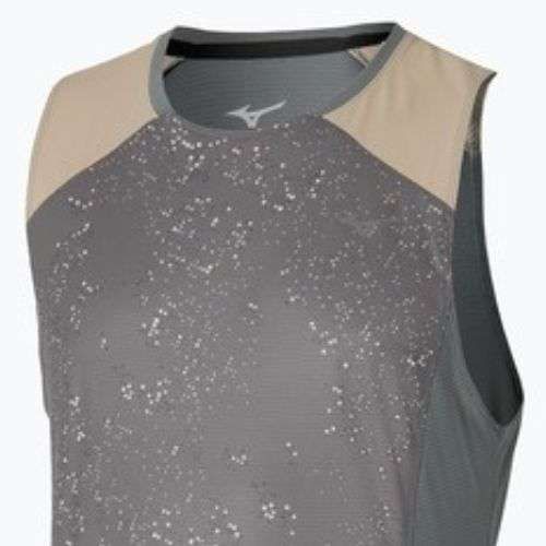 Men's running top Mizuno Active DryAeroFlow Graphic Tank Top lava smoke
