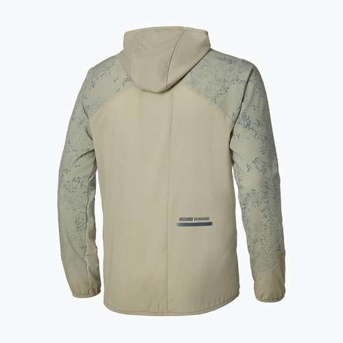 Men's running jacket Mizuno Active Alpha Hooded elm