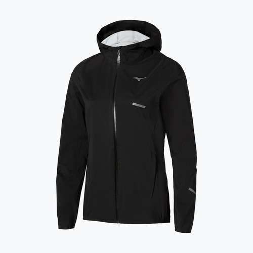 Women's running jacket Mizuno Trail Waterproof 20K Hooded black