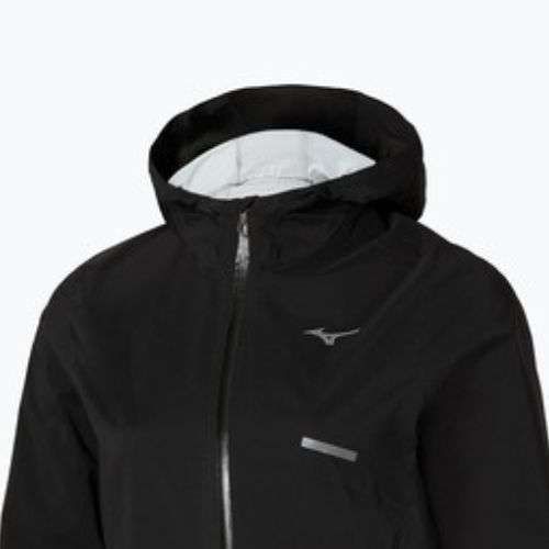 Women's running jacket Mizuno Trail Waterproof 20K Hooded black