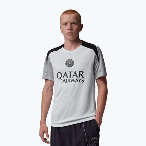 Men's football T-shirt Nike Paris Saint-Germain Strike SE white/atmosphere grey/black