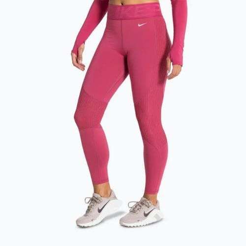 Women's training leggings Nike Pro High-Waisted sweet beet/white