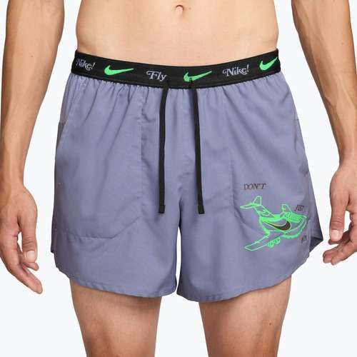 Men's running shorts Nike Fly Nike Stride 5" iron purple/black