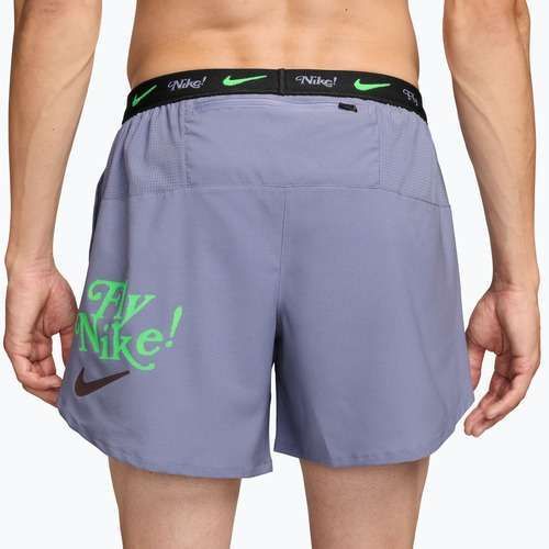 Men's running shorts Nike Fly Nike Stride 5" iron purple/black
