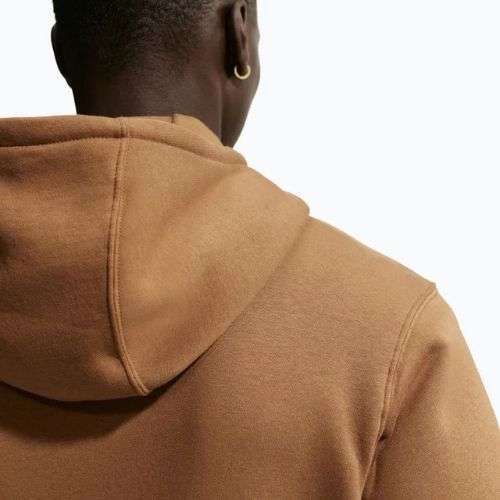 Men's sweatshirt Nike Club Pullover Hoodie ale brown/ale brown/white