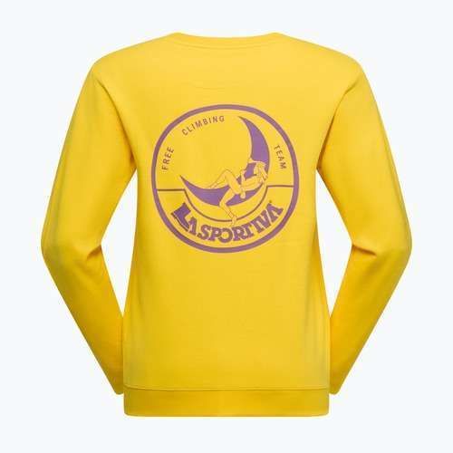Women's sweatshirt La Sportiva Climbing On The Moon giallo/viola