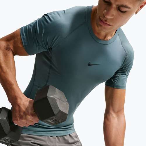 Men's training T-shirt Nike Pro Dri-Fit Tight Fitness mineral slate/black