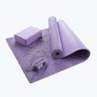 Yoga kit Myga Chakra Yoga Set mat + block + strap purple