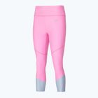 Women's Mizuno Impulse Core 3/4 lilac chiffon leggings