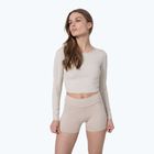 Women's yoga top 4F beige H4Z22-TSDL019