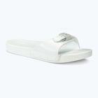 Women's Scholl Pescura Flat Aqua Eva off white slides