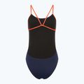 Women's one-piece swimsuit TYR Hexa Cutoutfit navy/orange 2