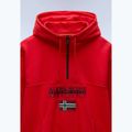 Men's Napapijri Burgee Half Zip Hooded 2.0 red goji sweatshirt 7