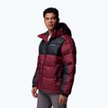 Men's insulated jacket Columbia Pike Lake II Hooded rich wine/black 4