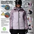 Women's ski jacket Columbia Highland Summit III Insulated lavender pearl/shale purple 14
