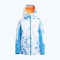 Women's snowboard jacket ROXY Chloe Kim azure blue clouds 7