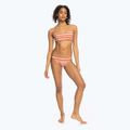ROXY Printed Beach Classics Moderate cedar wood happy stripe swimsuit bottom 3