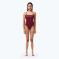Lacoste women's one-piece swimsuit MF7264 penumbra / alizarin / red 3