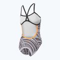Women's one-piece swimsuit ZONE3 Kona Speed Strap Back tribal print/black/ white/orange 5