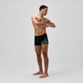 Men's swim boxers Speedo Medley Logo Aquashort black/alfalfa green 2