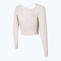Women's yoga top 4F beige H4Z22-TSDL019 4