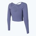 Women's yoga top 4F blue H4Z22-TSDL019 4