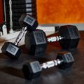 XTREXO Hex HXD200 20 kg rubberised dumbbells 7