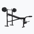 XTREXO BenchFit Lite training bench with stand and barbell black